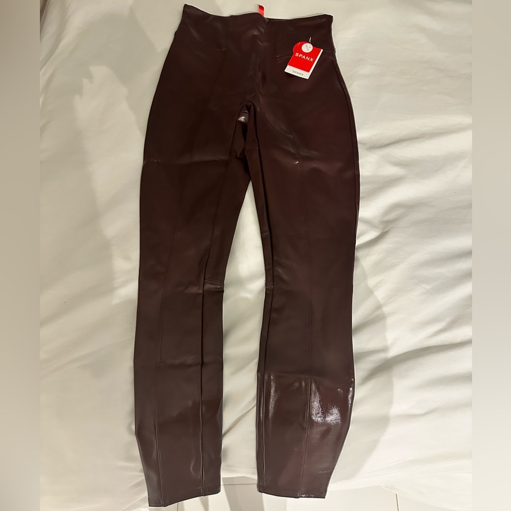 Patent Leather Spanx Leggings - Petite